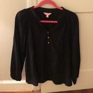 Black long sleeve blouse